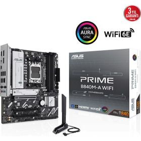 Asus Prime B840M-A WIFI 4xDDR5 3xM.2 HDMI 2xDP Type-C WI-FI 6E Bluetooth 5.3 AM5 Soket Gaming Anakart