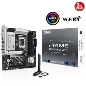 Asus Prime B860M-A WiFi 8666 MHz DDR5 Soket LGA1851 M.2 HDMI DP mATX Anakart