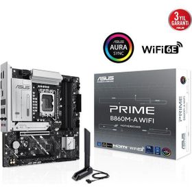 Asus Prime B860M-A WiFi 8666 MHz DDR5 Soket LGA1851 M.2 HDMI DP mATX Anakart