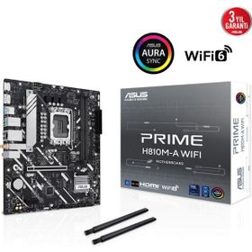 Asus Prime H810M-A Wifi DDR5 6400 Mhz OC M.2 HDMI-DP PCIE 4.0 1851P Matx Anakart