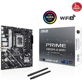 Asus Prime H810M-A Wifi DDR5 6400 Mhz OC M.2 HDMI-DP PCIE 4.0 1851P Matx Anakart