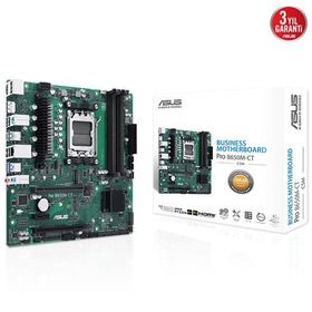 Asus Pro B650M-CT-CSM AMD B650 AM5 DDR5 6400 2XDP HDMI Çift M2 USB 3.2 TPM MATX Anakart