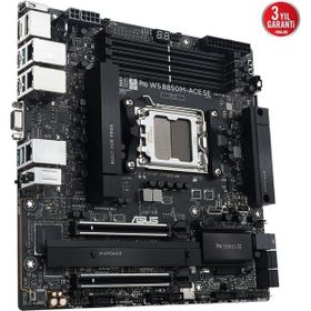 Asus Pro WS B850M-ACE SE AMD AM5 DDR5 Micro ATX Anakart