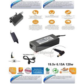 Asus R750J R750JK R750JV 19.5V 6.15A Uyumlu Notebook Adaptör
