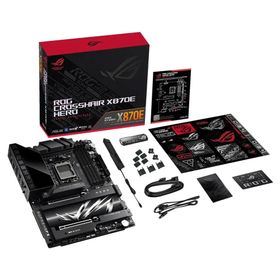 Asus ROG Crosshair X870E HERO 4xDDR5 5xM.2 HDMI DP Type-C PCIE 5.0 Bluetooth V5.4 AMD Ryzen 9000-8000-7000 Serisi AM5 Soket Anakart