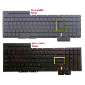 Asus Rog G701VI-XB72K Işıklı V2 Uyumlu Laptop Klavye