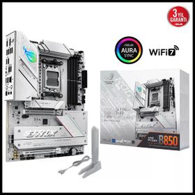 Asus Rog Strix B850-A 4xDDR5 4x M2 HDMI DP 2xType-C Wi-Fi 7 Bluetooth v5.4 AM5 Soket Gaming Anakart