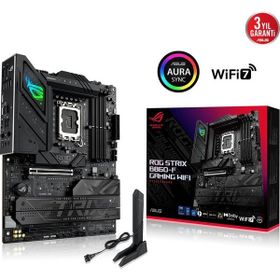 Asus ROG Strix B860-F Gaming 4xDDR5 4xM.2 HDMI DP Intel Core Ultra CPU Seri 2 LGA1851 Soket Gaming Anakart