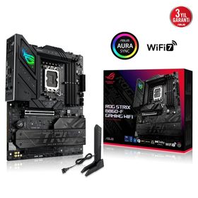 Asus ROG Strix B860-F Gaming 4xDDR5 4xM.2 HDMI DP Intel Core Ultra CPU Seri 2 LGA1851 Soket Gaming Anakart