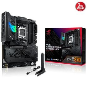 Asus ROG Strix X870-F GAMING WIFI 4xDDR5 4xM.2 HDMI DP Type-C Bluetooth V5.4 AMD Ryzen 9000-8000-7000 Serisi AM5 Soket Anakart