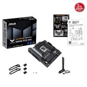 Asus TUF B860M-PLUS Wi-Fi 4xDDR5 3xM.2 HDMI DP Wi-Fi 7 Bluetooth v5.4 Intel Core Ultra CPU Seri 2 LGA1851 Soket Gaming Anakart