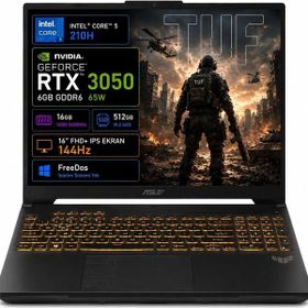Asus TUF Gaming F16 FX607VJB-RL037 Core 5 210H 16GB RAM 512GB SSD 6GB RTX 3050 FreeDOS 16 inç Gaming Laptop