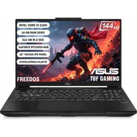 Asus TUF Gaming F16 FX607VJB-RL137 Core 5 210H 16GB RAM 512GB SSD 6GB RTX 3050 FreeDOS 16 inç Gaming Laptop