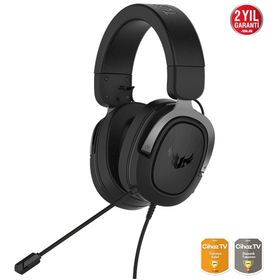 Asus Tuf Gaming H3 7.1 Gun Metal Gümüş Kablolu Mikrofonlu Kulak Üstü Oyuncu Kulaklığı