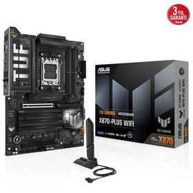 Asus TUF Gaming X870-PLUS WIFI 4xDDR5 4xM.2 HDMI DP Type-C Bluetooth V5.4 AMD Ryzen 9000-8000-7000 Serisi AM5 Soket Anakart