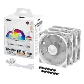 Asus TUF TR120 Reverse Beyaz 120 mm ARGB 3in1 Radyatör Fanı Ters Hava Akışı Adreslenebilir Fan ve Soğutucu