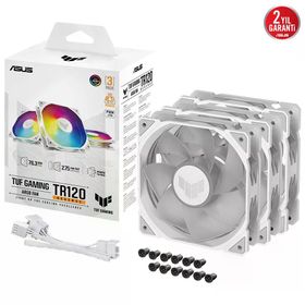 Asus TUF TR120 Reverse Beyaz 120 mm ARGB 3in1 Radyatör Fanı Ters Hava Akışı Adreslenebilir Fan ve Soğutucu