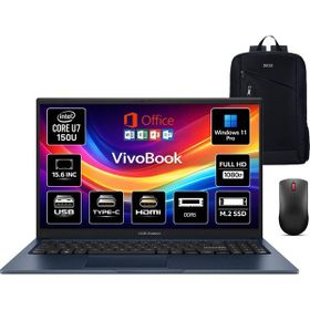 Asus Vivobook 15 X1504VA-BQ5456 Core 7 150U 8GB RAM 512GB SSD Windows 11 Pro 15.6 inç Laptop