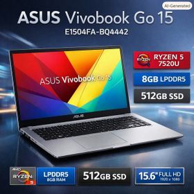 ASUS Vivobook Go 15 E1504FA-BQ4442 Ryzen 5 7520U 8GB RAM 512GB SSD FreeDOS 15.6 inç Laptop