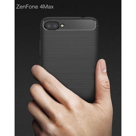 Asus Zenfone 4 Max ZC554KL Karbon Fiber Kapak + Cam Silikon kılıf