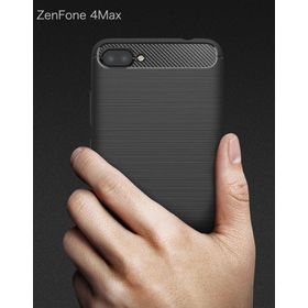 Asus Zenfone 4 Max ZC554KL Karbon Fiber Kapak + Cam Silikon kılıf