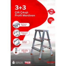 Asvera 0,70 mm 3+3 Profil Çift Çıkışlı Merdiven