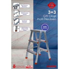 Asvera 0,70 mm 3+3 Profil Çift Çıkışlı Merdiven
