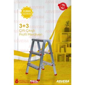 Asvera 0,70 mm 3+3 Profil Çift Çıkışlı Merdiven