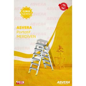 Asvera 6+6 Çift Çıkışlı Alüminyum Merdiven