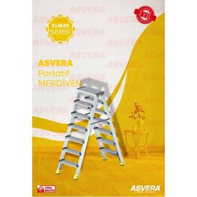 Asvera 7+7 Çift Çıkışlı Alüminyum Merdiven