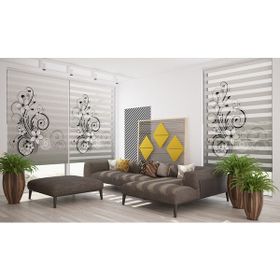 Asy Home Damask Dijital Baskılı Piliseli 140x200 cm Stor Perde