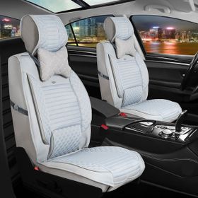 Asya bmw 2 Serisi 216D Uyumlu Yarı Deri Oto Koltuk Kılıfı Ön/arka Tam Set (Aqua Seri) Gri