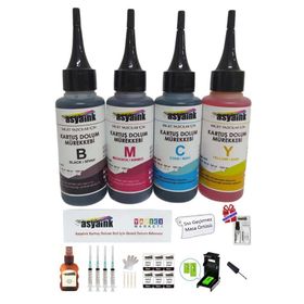 Asyaink Bol Etiketli Canon MP230 MP235 4x100 ml Kartuş Dolum Seti
