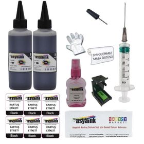 Asyaink Canon E404 E414 E464 E484 Uyumlu Kartuş Dolum Seti