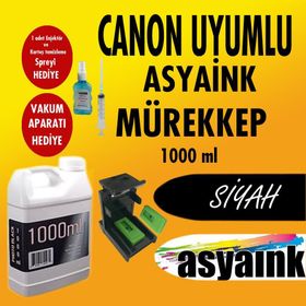 Asyaink Canon E414 Yazıcı Siyah Kartuş Dolum Seti