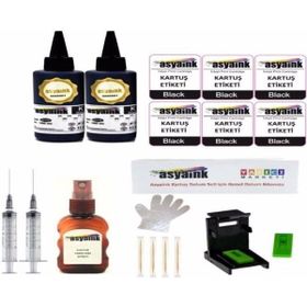 Asyaink Canon MG2150 MG2155 MG2250 MG2255 Siyah Kartuş Dolum Seti