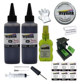 Asyaink Canon PG-46 Siyah Kartuş Dolum Seti Full Set