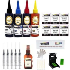Asyaink Canon PG-545 CL-546 Uyumlu Renkli Siyah 4x100 ml Kartuş Dolum Seti