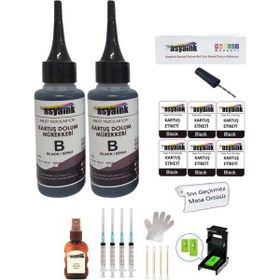Asyaink Canon PG-545 MG2550 2450 Uyumlu Siyah Kartuş Dolum Seti