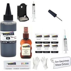 Asyaink Canon PG-545 Uyumlu Siyah 100 ml Kartuş Dolum Seti