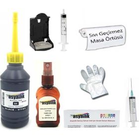 Asyaink Hp 300 301 Hp 302 Uyumlu 250 ml Siyah Kartuş Dolum Seti