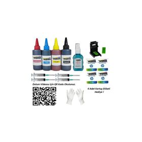 Asyaink HP 4675 Uyumlu 4x100ML Kartuş Dolum Seti