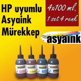Asyaink HP 4x100ml Kartuş Dolum Mürekkep Seti