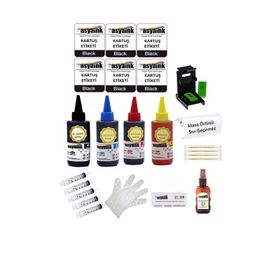 Asyaink HP 4x100ml Kartuş Dolum Mürekkep Seti