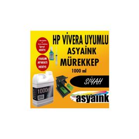 Asyaink HP 652 Uyumlu Siyah Kartuş Dolum Seti
