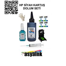 Asyaink HP 704 Siyah HP 2060 Uyumlu Kartuş Dolum Seti