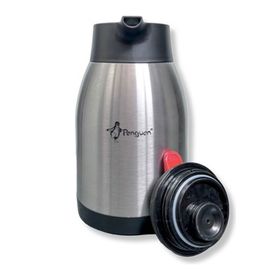 Asyaink PNG-1200P Penguen Çift Kat Çelik Tombul 2 lt Sürahi Termos