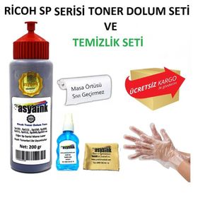 Asyaink Ricoh Sp111 Yazıcı Uyumlu 200 gr Toner Dolum Seti