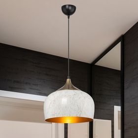 ASZ Sante Metal E27 Duy Yuvarlak Beyaz Tekli Modern Sarkıt