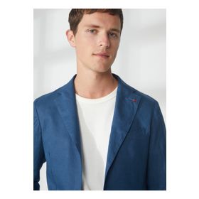 AT.P.CO A262ALAN60TP946 Mavi Uzun Cepli Slim Fit Yazlık Erkek Ceket